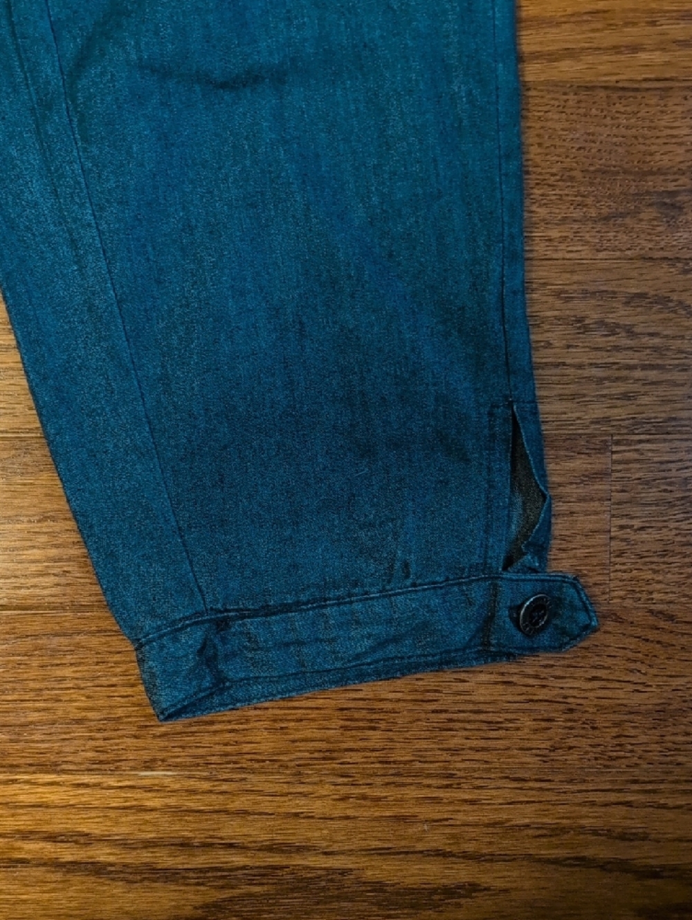 Tahari XS Blue Drawstring Denim Joggers - Picture 5 of 10